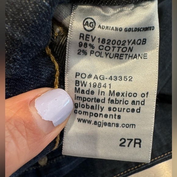 AG Adriano Goldschmied NWT Prima Roll Up Distressed Skinny Jeans size 27 - Picture 9 of 9